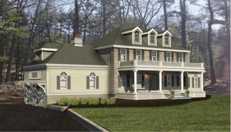 3d Rendering of a whole-house renovation project by Mitchell Construction Group