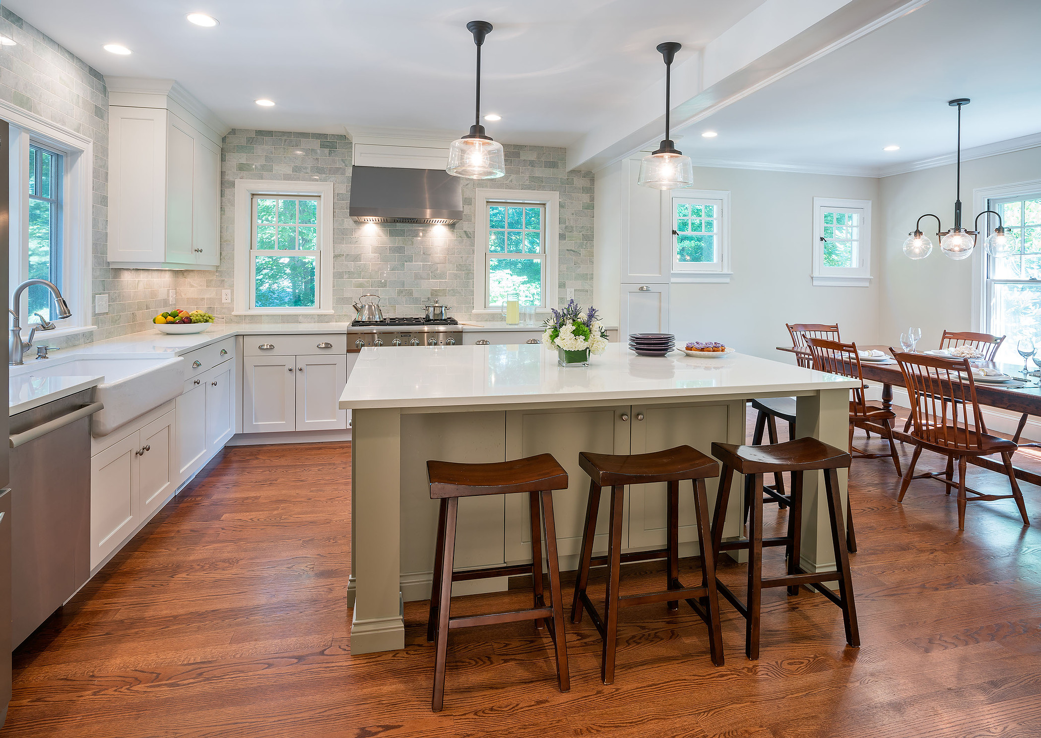 kitchen and dining room renovation in sharon, massachusetts