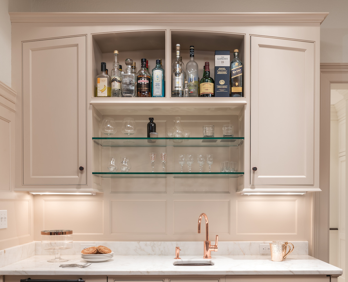 bar sink and cabinet